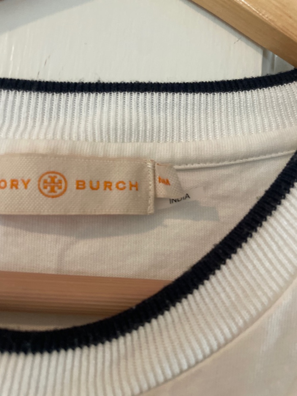 Tory Burch White Tee Shirt T M East Coast Nautical Top - Picture 2 of 4